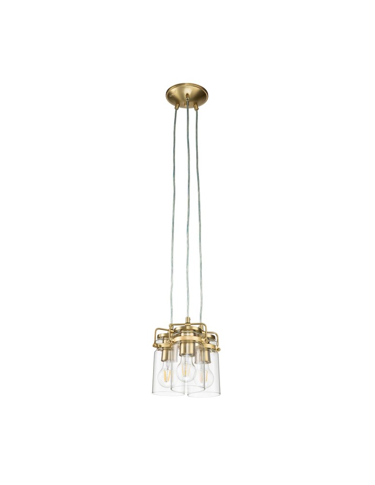 Pendant lamps - Elstead Lighting Brinley pendant lamp - 3 light sources - Brushed brass KL-BRINLEY3-BB - product kolory-swiatla.pl 2