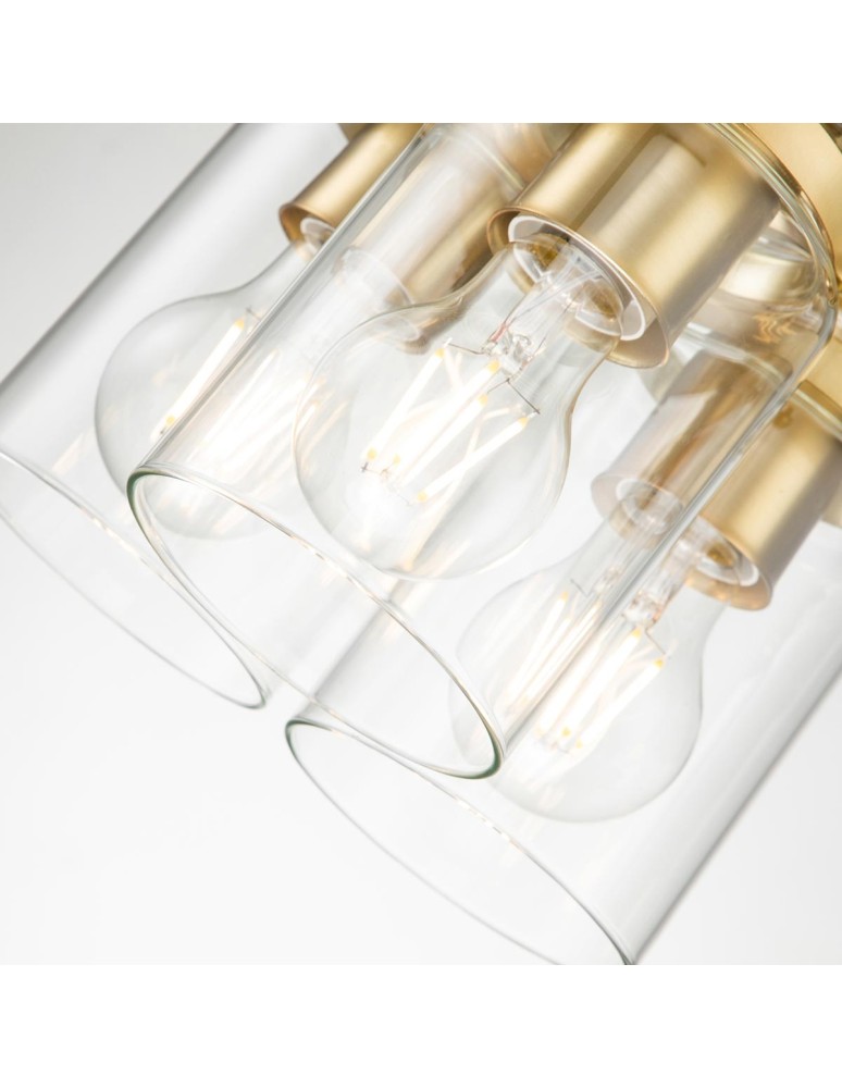 Elstead Lighting Lampa wisząca Brinley - 3 źródła światła - Szczotkowany mosiądz KL-BRINLEY3-BB