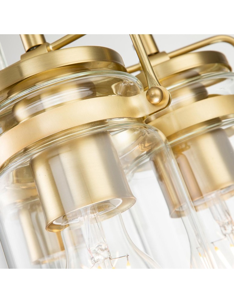 Elstead Lighting Lampa wisząca Brinley - 3 źródła światła - Szczotkowany mosiądz KL-BRINLEY3-BB