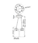Elstead Lighting Lampa wisząca Brinley - 3 źródła światła - Szczotkowany mosiądz KL-BRINLEY3-BB