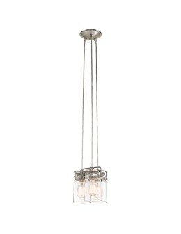 Elstead Lighting Lampa wisząca Brinley - 3 źródła światła - Szczotkowany nikiel KL-BRINLEY3-NI