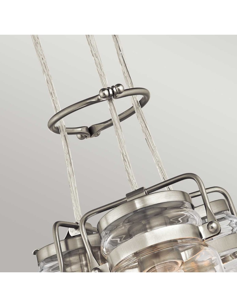 Elstead Lighting Lampa wisząca Brinley - 3 źródła światła - Szczotkowany nikiel KL-BRINLEY3-NI