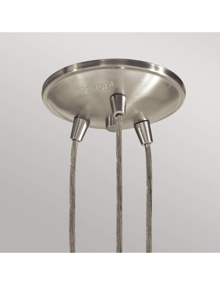 Elstead Lighting Lampa wisząca Brinley - 3 źródła światła - Szczotkowany nikiel KL-BRINLEY3-NI