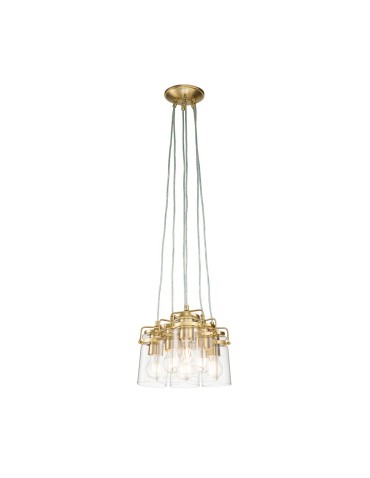 Elstead Lighting Brinley pendant lamp - 6 light sources - Brushed brass KL-BRINLEY6-BB