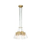 Elstead Lighting Lampa wisząca Brinley - 6 źródeł światła - Szczotkowany mosiądz KL-BRINLEY6-BB