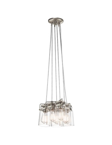 Elstead Lighting Brinley pendant lamp - 6 light sources - Brushed nickel KL-BRINLEY6-NI