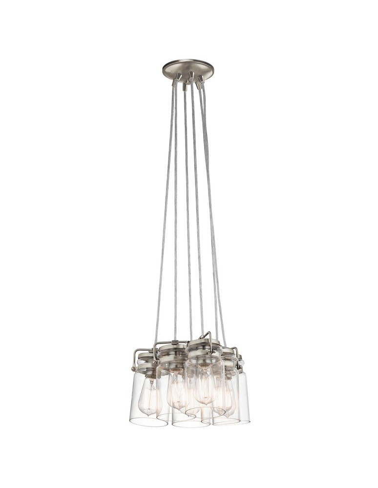 Pendant lamps - Elstead Lighting Brinley pendant lamp - 6 light sources - Brushed nickel KL-BRINLEY6-NI - product kolory-swiatla.pl 1