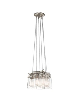 Elstead Lighting Lampa wisząca Brinley - 6 źródeł światła - Szczotkowany nikiel KL-BRINLEY6-NI