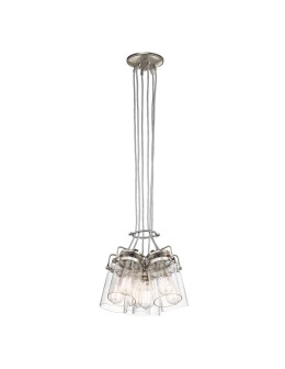 Elstead Lighting Lampa wisząca Brinley - 6 źródeł światła - Szczotkowany nikiel KL-BRINLEY6-NI - produkt 2