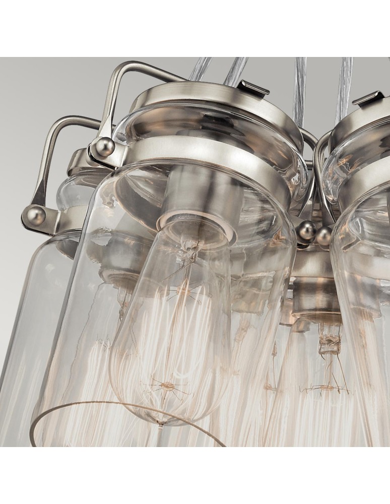 Pendant lamps - Elstead Lighting Brinley pendant lamp - 6 light sources - Brushed nickel KL-BRINLEY6-NI - product kolory-swiatla.pl 3