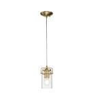 Pendant lamps - Elstead Lighting Brinley small pendant lamp - 1 light source - Brushed brass KL-BRINLEY-MP-BB - product 1