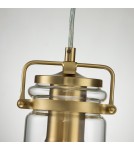 Elstead Lighting Mała lampa wisząca Brinley - 1 źródło światła - Szczotkowany mosiądz KL-BRINLEY-MP-BB Elstead Lighting Mała lampa wisząca Brinley - 1 źródło światła - Szczotkowany mosiądz KL-BRINLEY-MP-BB