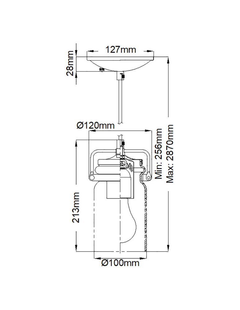 Pendant lamps - Elstead Lighting Brinley small pendant lamp - 1 light source - Brushed brass KL-BRINLEY-MP-BB - product kolory-swiatla.pl 6