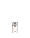 Elstead Lighting Brinley small pendant lamp - 1 light source - Brushed nickel KL-BRINLEY-MP-NI