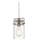 Pendant lamps - Elstead Lighting Brinley small pendant lamp - 1 light source - Brushed nickel KL-BRINLEY-MP-NI - product 2
