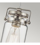 Elstead Lighting Mała lampa wisząca Brinley - 1 źródło światła - Szczotkowany nikiel KL-BRINLEY-MP-NI Elstead Lighting Mała lampa wisząca Brinley - 1 źródło światła - Szczotkowany nikiel KL-BRINLEY-MP-NI