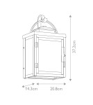 Outdoor wall lamps - Elstead Lighting Carlson medium wall lantern - 2 world sources IP44 KL-CARLSON-M-RZ - product 7
