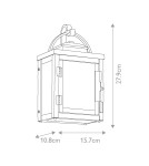 Outdoor wall lamps - Elstead Lighting Carlson small wall lantern - 1 light source IP44 KL-CARLSON-S-RZ - product 6