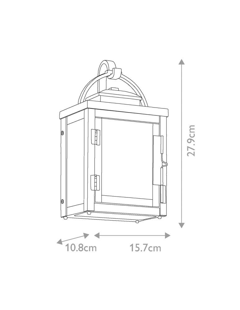 Outdoor wall lamps - Elstead Lighting Carlson small wall lantern - 1 light source IP44 KL-CARLSON-S-RZ - product kolory-swiatla.pl 6