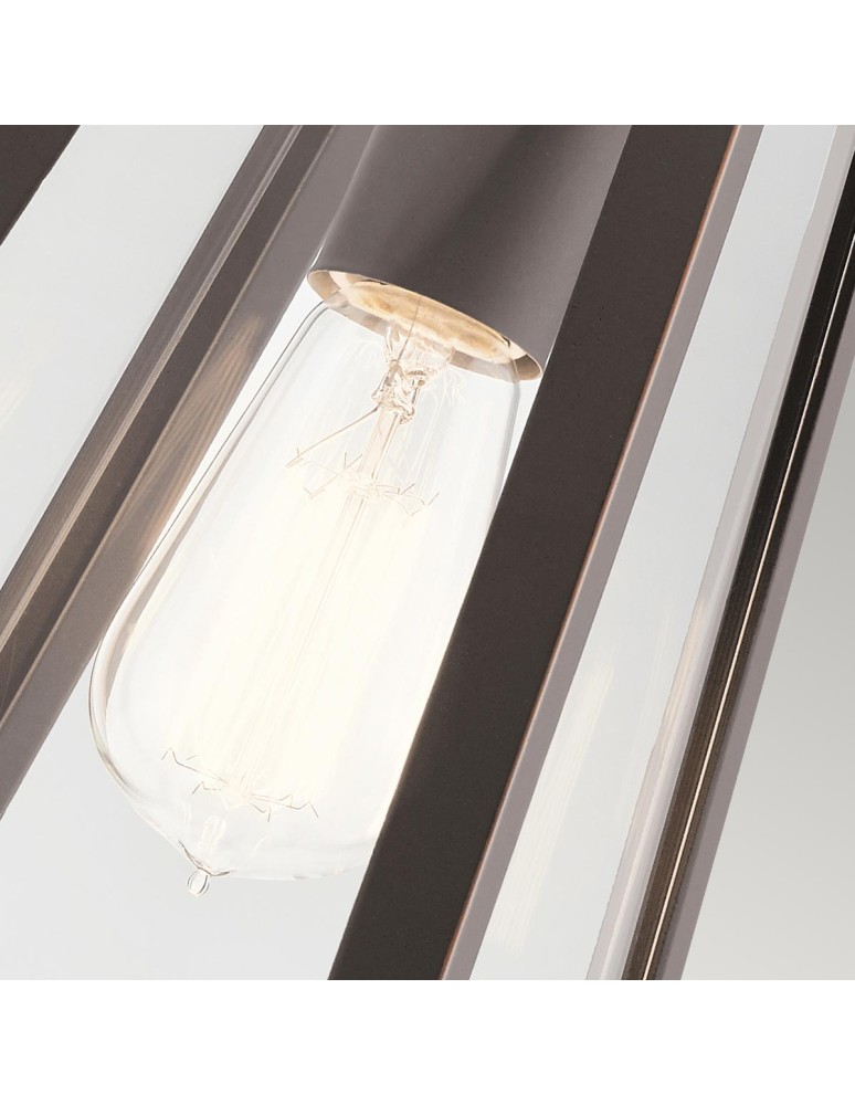 Elstead Lighting Średnia latarnia naścienna Delison - 1 źródło światła IP44 KL-DELISON-M-RZ