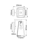 Elstead Lighting Średnia latarnia naścienna Delison - 1 źródło światła IP44 KL-DELISON-M-RZ
