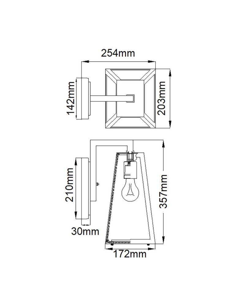Outdoor wall lamps - Elstead Lighting Delison medium wall lantern - 1 light source IP44 KL-DELISON-M-RZ - product kolory-swiatla.pl 7