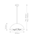 Elstead Lighting Lampa wisząca Fracture - 3 źródła światła KL-FRACTURE-P-M