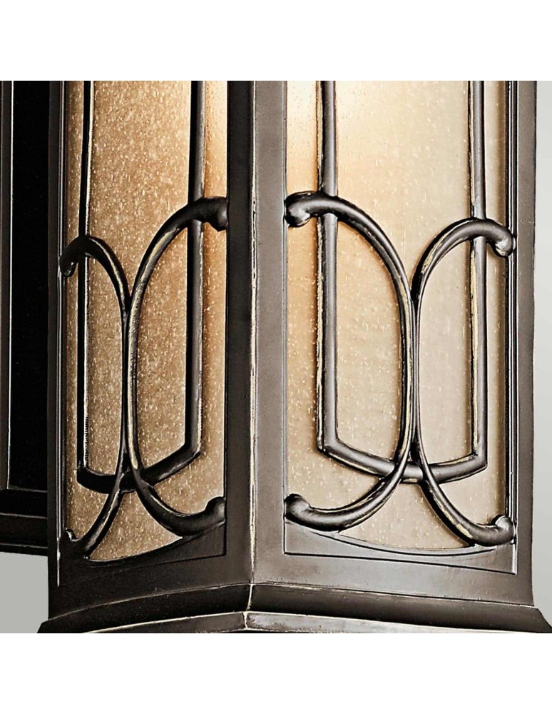 Elstead Lighting Średnia latarnia naścienna Franceasi - 1 źródło światła IP44 KL-FRANCEASI-M