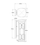 Elstead Lighting Średnia latarnia naścienna Franceasi - 1 źródło światła IP44 KL-FRANCEASI-M
