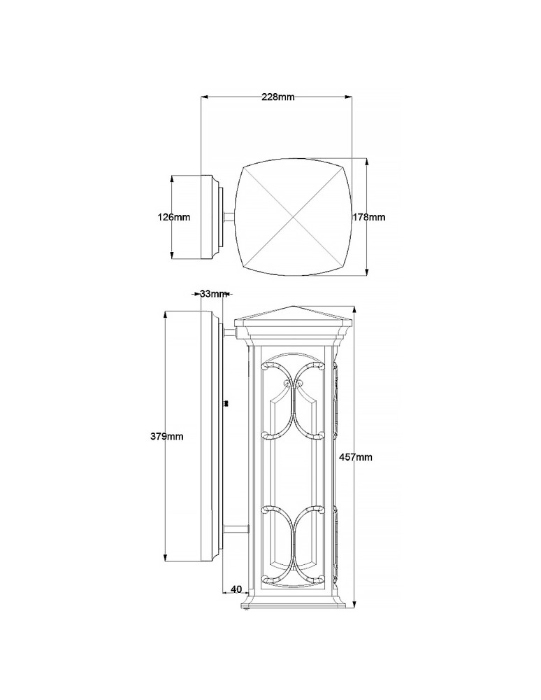 Outdoor wall lamps - Elstead Lighting Medium wall lantern Franceasi - 1 light source IP44 KL-FRANCEASI-M - product kolory-swiatla.pl 5