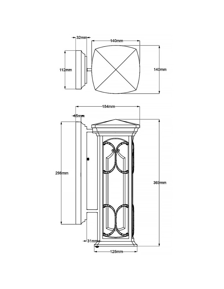 Outdoor wall lamps - Elstead Lighting Small wall lantern Franceasi - 1 light source IP44 KL-FRANCEASI-S - product kolory-swiatla.pl 5