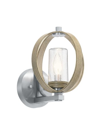 Elstead Lighting Grand Bank wall lantern - 1 light source - Aged antique grey / Brushed aluminum