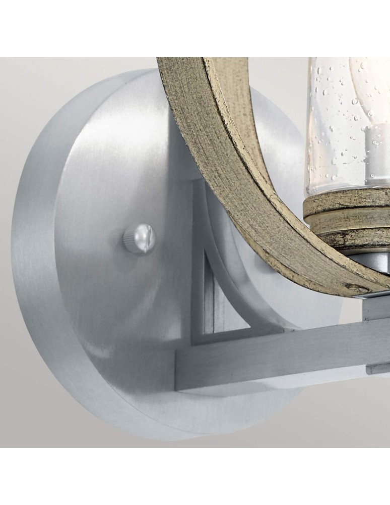 Elstead Lighting Latarnia naścienna Grand Bank - 1 źródło światła - Postarzana antyczna szarość / Szczotkowane aluminium