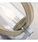 Elstead Lighting Latarnia naścienna Grand Bank - 1 źródło światła - Postarzana antyczna szarość / Szczotkowane aluminium