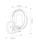 Outdoor wall lamps - Elstead Lighting Grand Bank wall lantern - 1 light source - Aged antique grey / Brushed aluminum - product 5