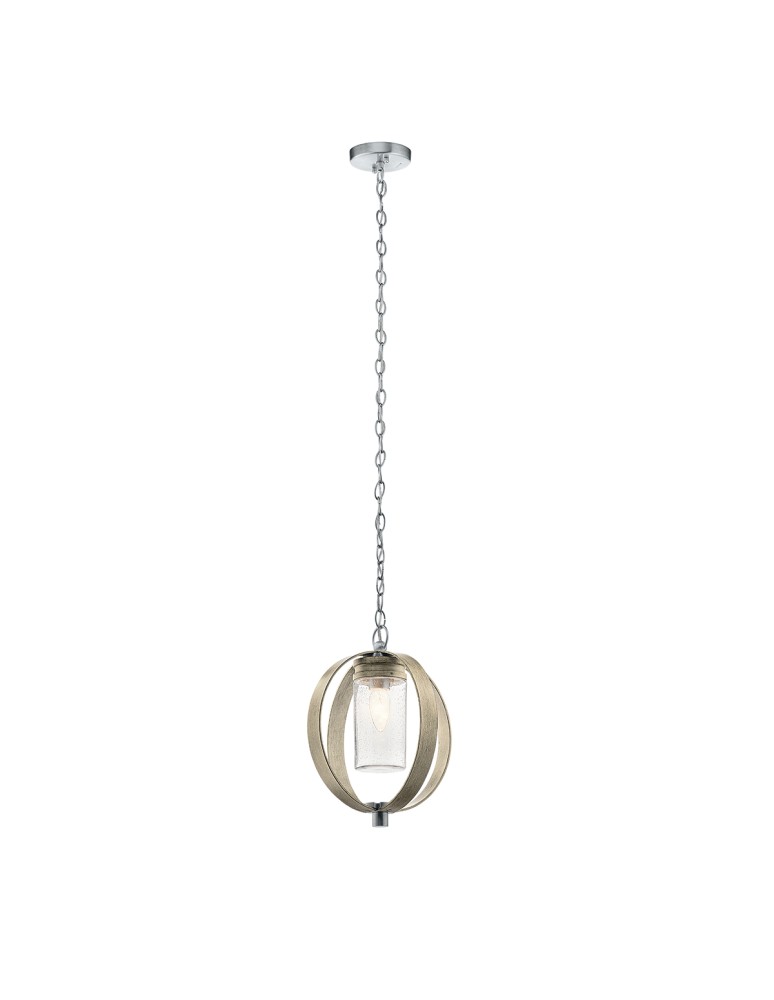 Outdoor pendant lamps - Elstead Lighting Grand Bank pendant lantern - 1 light source - Aged antique grey / Brushed aluminum I - product kolory-swiatla.pl 1