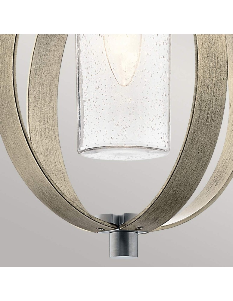 Outdoor pendant lamps - Elstead Lighting Grand Bank pendant lantern - 1 light source - Aged antique grey / Brushed aluminum I - product kolory-swiatla.pl 2