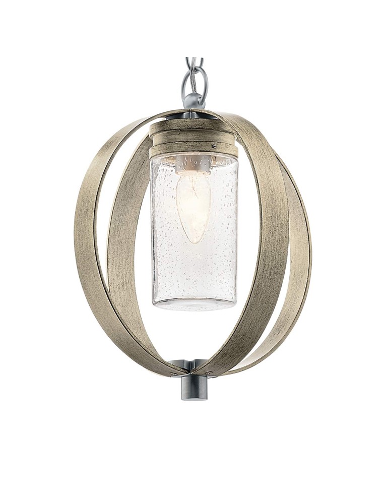 Outdoor pendant lamps - Elstead Lighting Grand Bank pendant lantern - 1 light source - Aged antique grey / Brushed aluminum I - product kolory-swiatla.pl 5