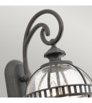 Elstead Lighting Mała latarnia naścienna Halleron - 2 źródła światła - Szaro-brązowa IP44 KL-HALLERON-2S