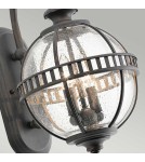 Elstead Lighting Mała latarnia naścienna Halleron - 2 źródła światła - Szaro-brązowa IP44 KL-HALLERON-2S