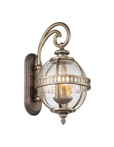 Elstead Lighting Halleron small wall lantern - 2 light sources - Oxidized bronze IP44 KL-HALLERON-2S-BU