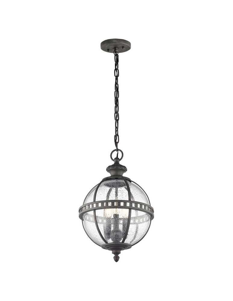 Outdoor pendant lamps - Elstead Lighting Halleron pendant lantern - 3 light sources - Grey-brown IP44 KL-HALLERON-8M - product kolory-swiatla.pl 1