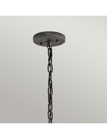 Elstead Lighting Latarnia wisząca Halleron - 3 źródła światła - Szaro-brązowa IP44 KL-HALLERON-8M - produkt 2