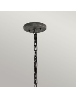 Elstead Lighting Latarnia wisząca Halleron - 3 źródła światła - Szaro-brązowa IP44 KL-HALLERON-8M - produkt 2