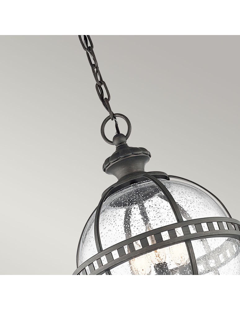 Outdoor pendant lamps - Elstead Lighting Halleron pendant lantern - 3 light sources - Grey-brown IP44 KL-HALLERON-8M - product kolory-swiatla.pl 3