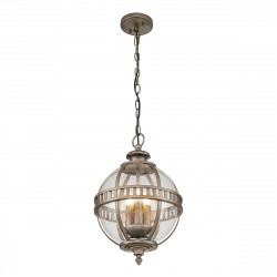 Elstead Lighting Latarnia wisząca Halleron - 3 źródła światła - Oksydowany brąz IP44 KL-HALLERON-8M-BU