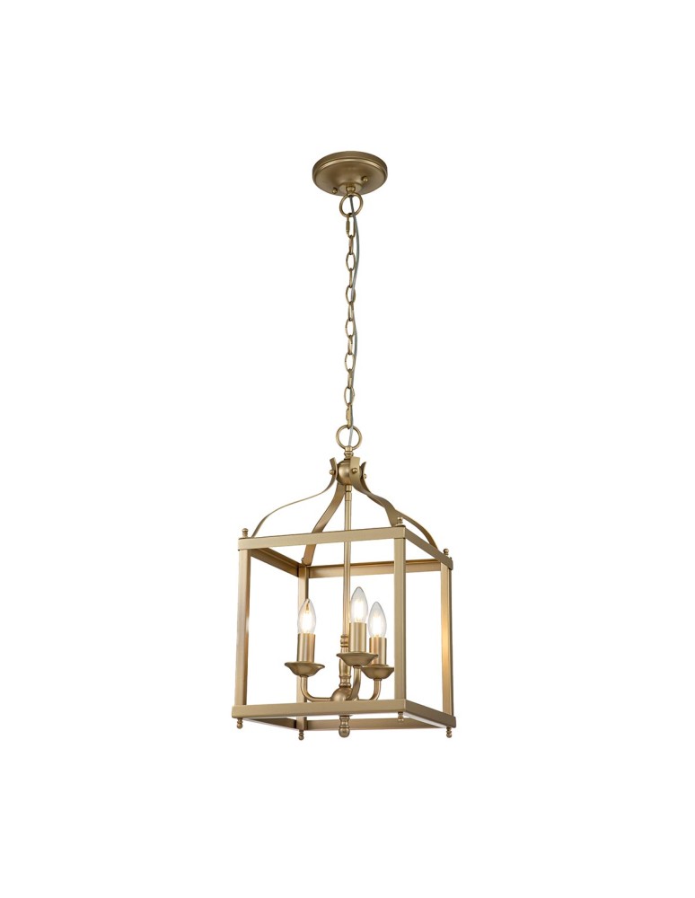 Elstead Lighting Średnia lampa wisząca Larkin - 3 źródła światła - Naturalny mosiądz KL-LARKIN-P-M-PNBR