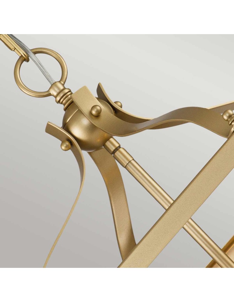 Elstead Lighting Średnia lampa wisząca Larkin - 3 źródła światła - Naturalny mosiądz KL-LARKIN-P-M-PNBR