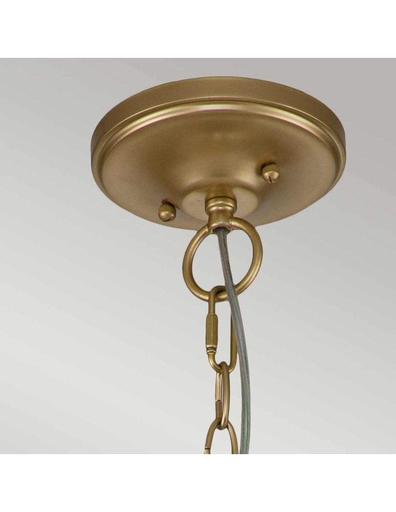 Elstead Lighting Średnia lampa wisząca Larkin - 3 źródła światła - Naturalny mosiądz KL-LARKIN-P-M-PNBR