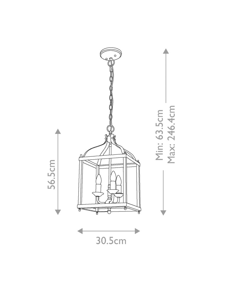Pendant lamps - Elstead Lighting Larkin medium pendant lamp - 3 light sources - Natural brass KL-LARKIN-P-M-PNBR - product kolory-swiatla.pl 6